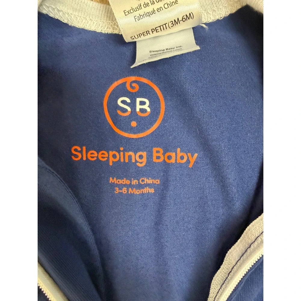 Sleeping Baby Zipadee-Zip Swaddle Transition Blanket Navy Blue 3-6 Months XS
